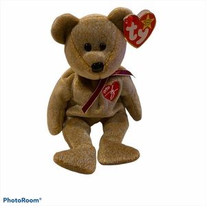 Ty Original Beanie Baby 1999 Signature Bear Error on ear tag!